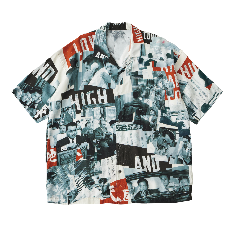 ALOHA SHIRT HEAVEN AND HELL OFF WHITE SEVEN SAMURAI 70TH ANNIVERSARY PORTER CLASSIC